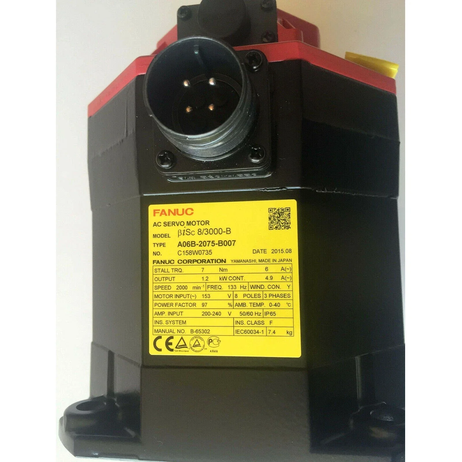 A06B-2062-B007 Новый серводвигатель переменного тока Fanuc A06B 2062 B007 Тест ОК
A06B-2062-B007 Новый серводвигатель переменного тока Fanuc A06B 2062 B007 Тест ОК