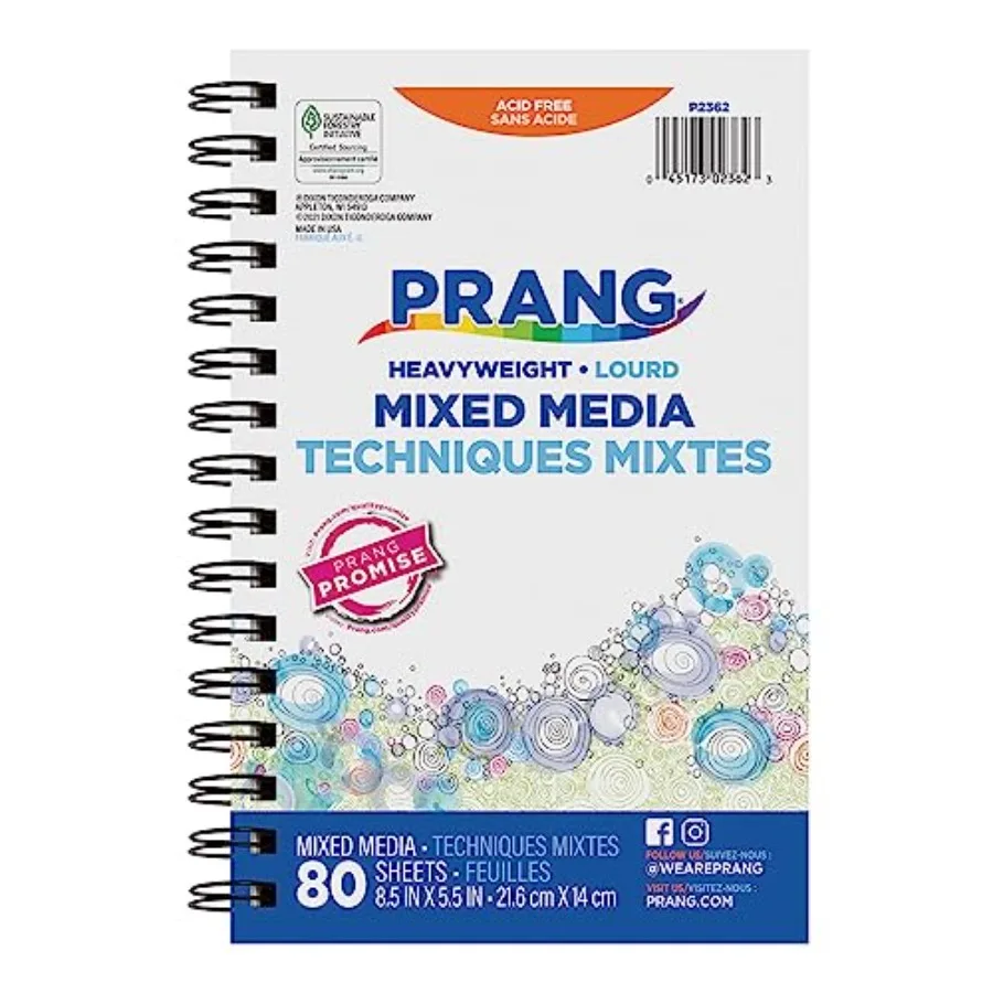 Mixed Media Journal, Heavyweight, 8-1/2" x 5-1/2", 80 Sheets
Mixed Media Journal, Heavyweight, 8-1/2" x 5-1/2", 80 Sheets