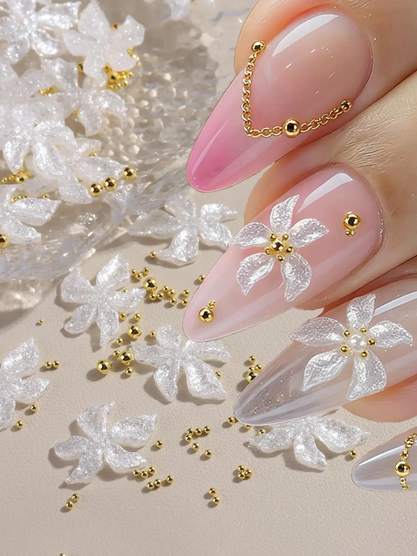 Shiny Hibiscus Flower Nail Art Decorations - White Resin Floral Nail Accessories With Flatback Design, Unscented Embellishments For DIY Manicure, Wedding & Summer Nail Art Supplies Nails
Shiny Hibiscus Flower Nail Art Decorations - White Resin Floral Nail Accessories With Flatback Design, Unscented Embellishments For DIY Manicure, Wedding & Summer Nail Art Supplies Nails
