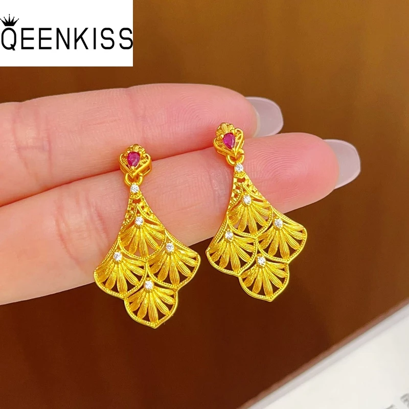 QEENKISS 24KT Gold Vintage Ginkgo Stud Earrings For Women Wedding Party Birthday Christmas Bride Mother Girl Ladies Gifts EG5561
QEENKISS 24KT Gold Vintage Ginkgo Stud Earrings For Women Wedding Party Birthday Christmas Bride Mother Girl Ladies Gifts EG5561