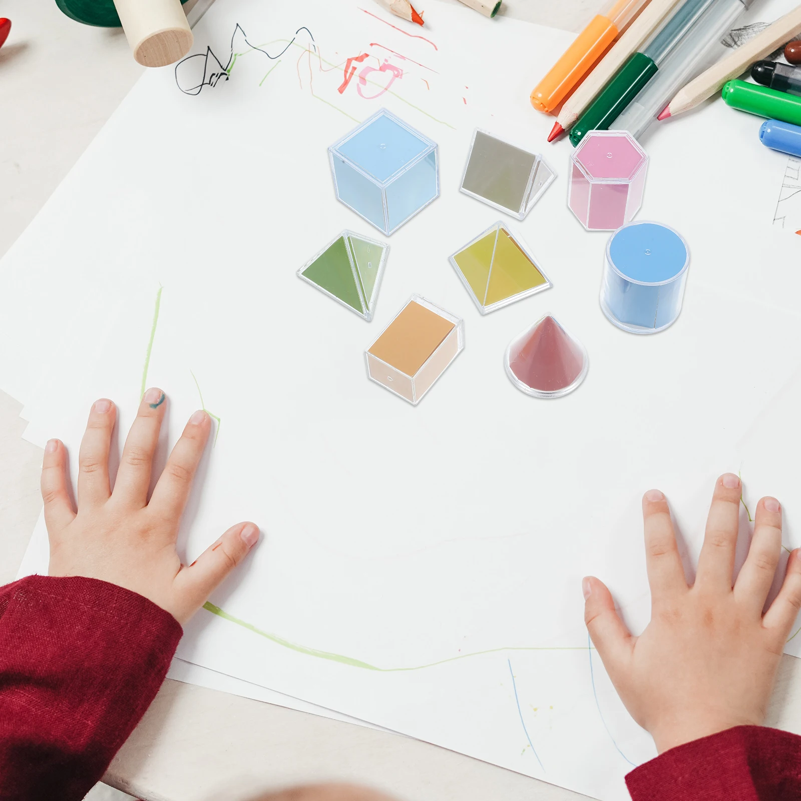 8pcs Geometric Solids Transparent 3D Shapes Detachable Math Tools Learning Aids Kids Educational Toys Geometry Manipulatives
8pcs Geometric Solids Transparent 3D Shapes Detachable Math Tools Learning Aids Kids Educational Toys Geometry Manipulatives