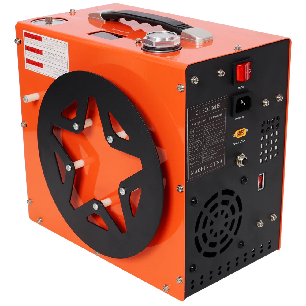 Портативный компрессор PCP 4500PSI/30МПа с водяным и вентиляторным охлаждением, автоматической остановкой, DC12V/AC120V для пневматического оружия/пейнтбола/дайвинга
Портативный компрессор PCP 4500PSI/30МПа с водяным и вентиляторным охлаждением, автоматической остановкой, DC12V/AC120V для пневматического оружия/пейнтбола/дайвинга