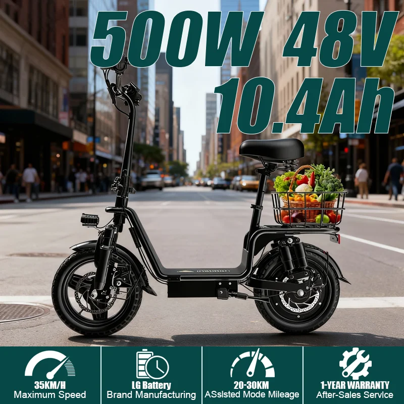 DEEPOWER C14 electric scooter can carry weight on the pedals and is equipped with a 500w motor and a waterproof lithium battery
DEEPOWER C14 electric scooter can carry weight on the pedals and is equipped with a 500w motor and a waterproof lithium battery