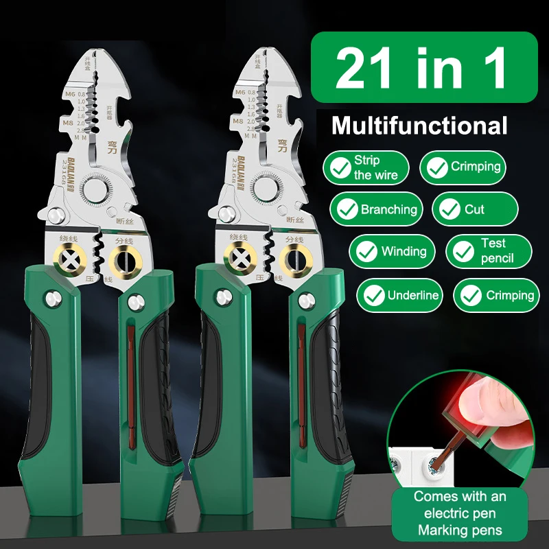 Multifunctional Wire Stripper With Electrical Test Pen Cable Cutter Crimper Tool Design And Tester
Multifunctional Wire Stripper With Electrical Test Pen Cable Cutter Crimper Tool Design And Tester