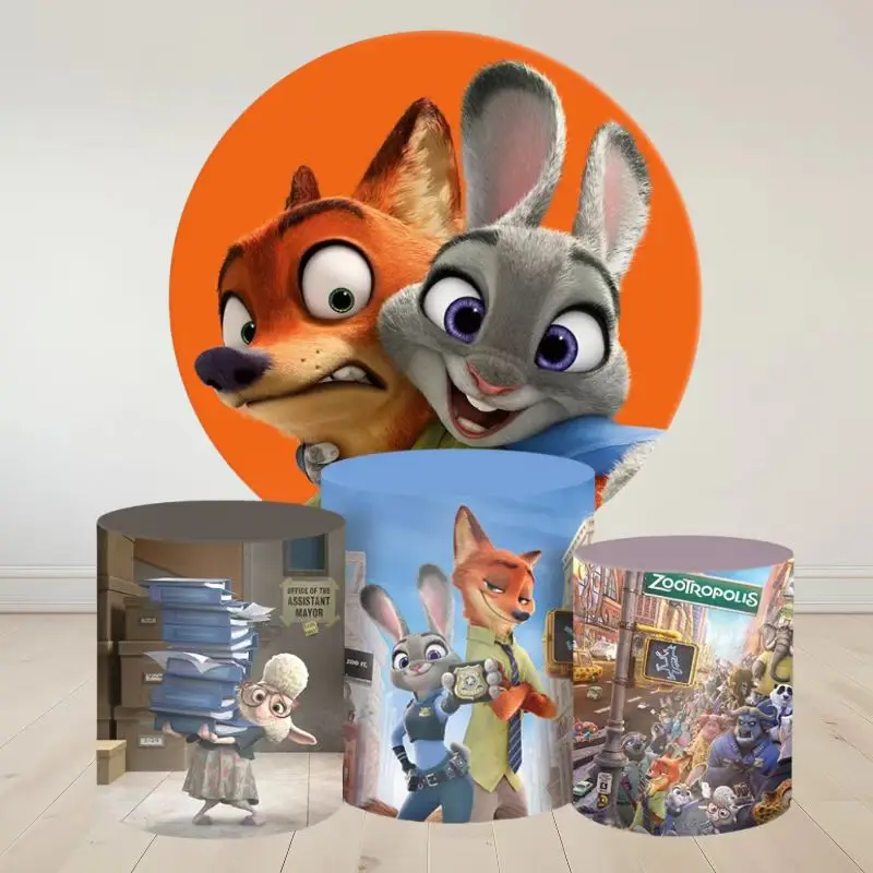 Hasbro Zootopia Cylinder Plinth Cover Round Photo Backdrop Baby Shower Birthday Party Dessert Table Props Photography Background
Hasbro Zootopia Cylinder Plinth Cover Round Photo Backdrop Baby Shower Birthday Party Dessert Table Props Photography Background