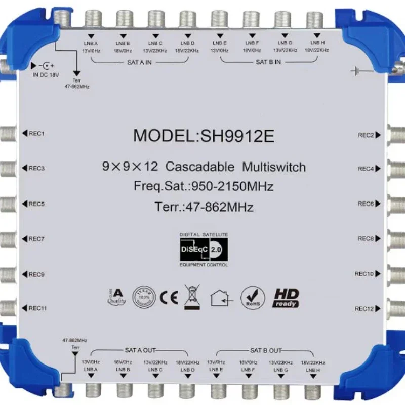 Factory price 9x8 9x12 9x9x12 cable tv multiswitch/satellite multiswitch satellite tv receiver 950-2150MHz
Factory price 9x8 9x12 9x9x12 cable tv multiswitch/satellite multiswitch satellite tv receiver 950-2150MHz