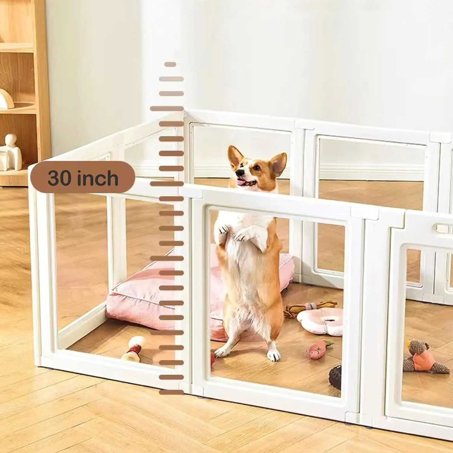 Transparent Dog Playpen Indoor, Easy Assemble Clear Pet Pen for Puppy Bunny Cat Pig, Sturdy & Easy Cleaning Plastic Dog
Transparent Dog Playpen Indoor, Easy Assemble Clear Pet Pen for Puppy Bunny Cat Pig, Sturdy & Easy Cleaning Plastic Dog