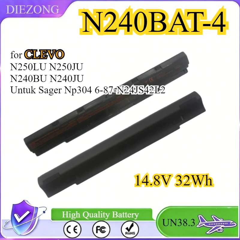 N240BAT-4 Laptop Battery for CLEVO N250LU N250JU N240BU N240JU Untuk Sager Np304 6-87-N24JS42L2 14.8V 32Wh
N240BAT-4 Laptop Battery for CLEVO N250LU N250JU N240BU N240JU Untuk Sager Np304 6-87-N24JS42L2 14.8V 32Wh