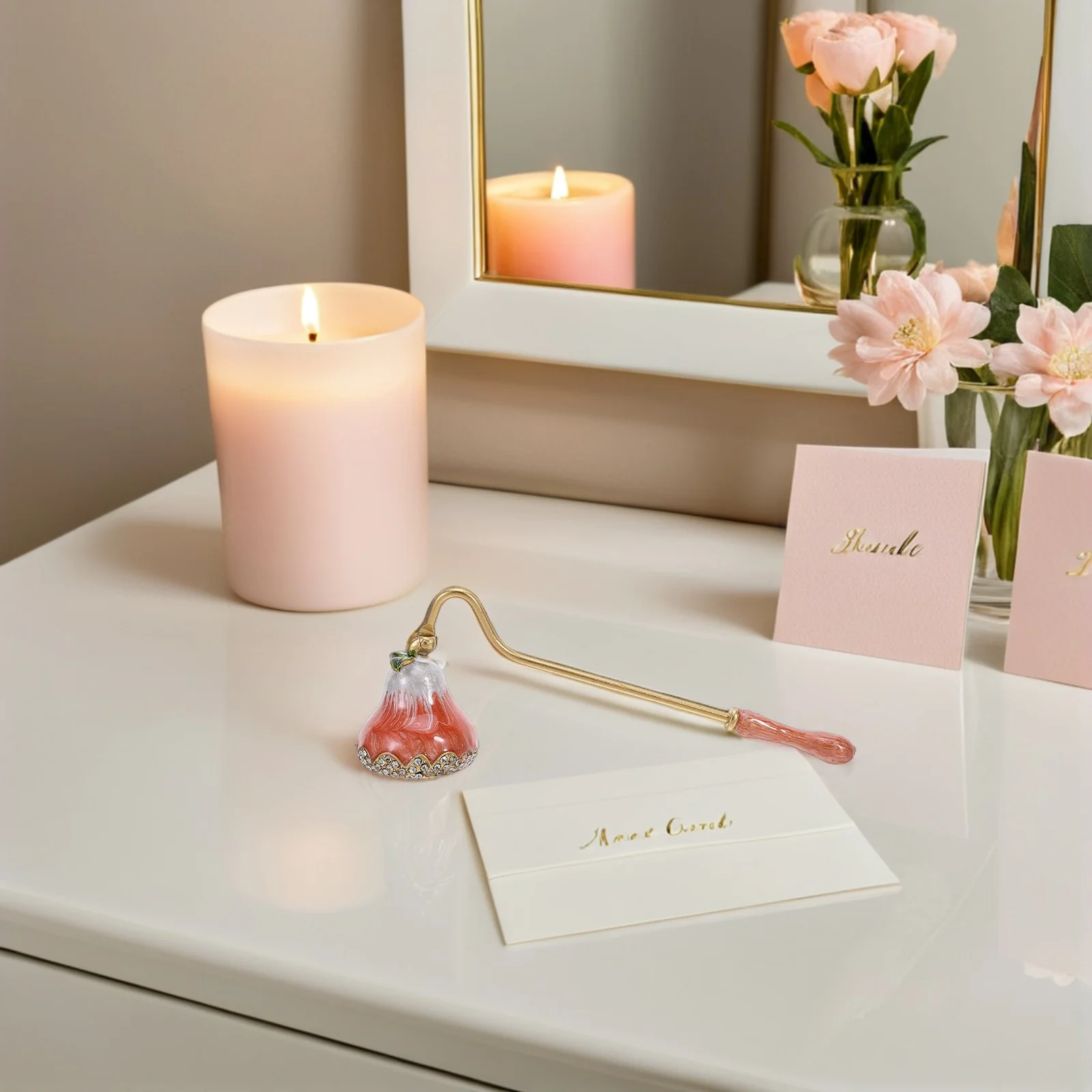 Rustic Snuffer Flower Design Long Handle Wick Extinguisher Decorative Wax Extinguisher Tool Snuffer for Wicks
Rustic Snuffer Flower Design Long Handle Wick Extinguisher Decorative Wax Extinguisher Tool Snuffer for Wicks