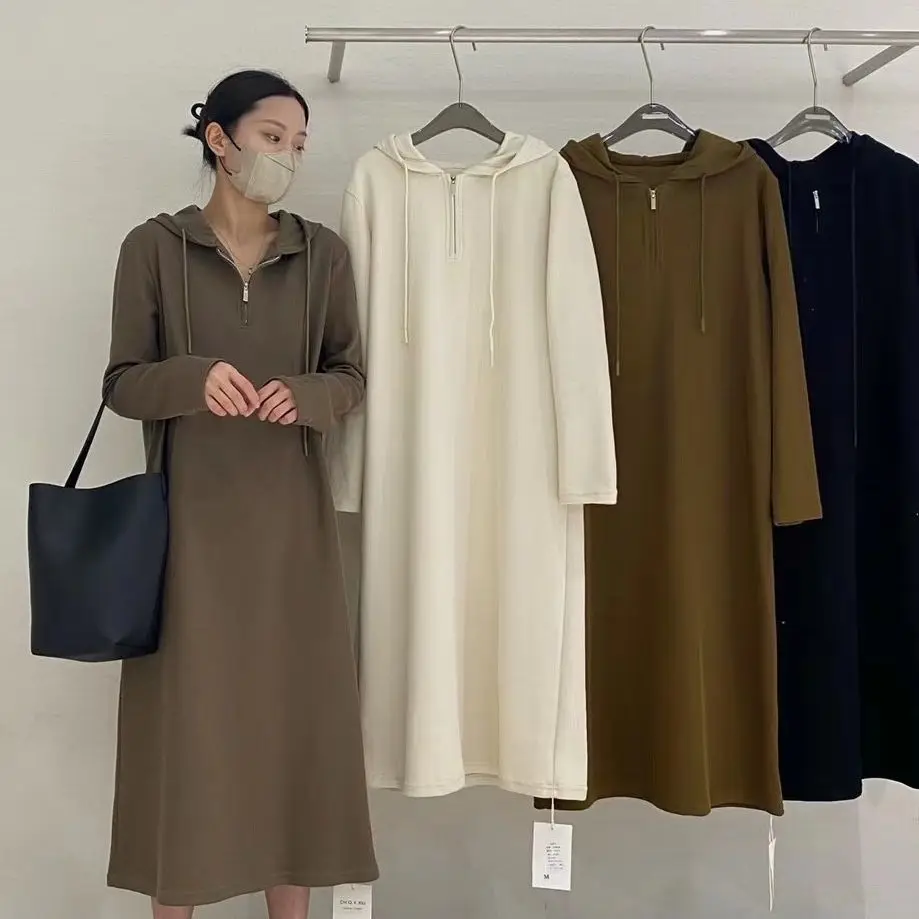 plus Size 300 Pounds Women's Slimming Hooded Long Dress Fashionable A-Line Base Layer Dress Korean Style High Waist Zipper
plus Size 300 Pounds Women's Slimming Hooded Long Dress Fashionable A-Line Base Layer Dress Korean Style High Waist Zipper