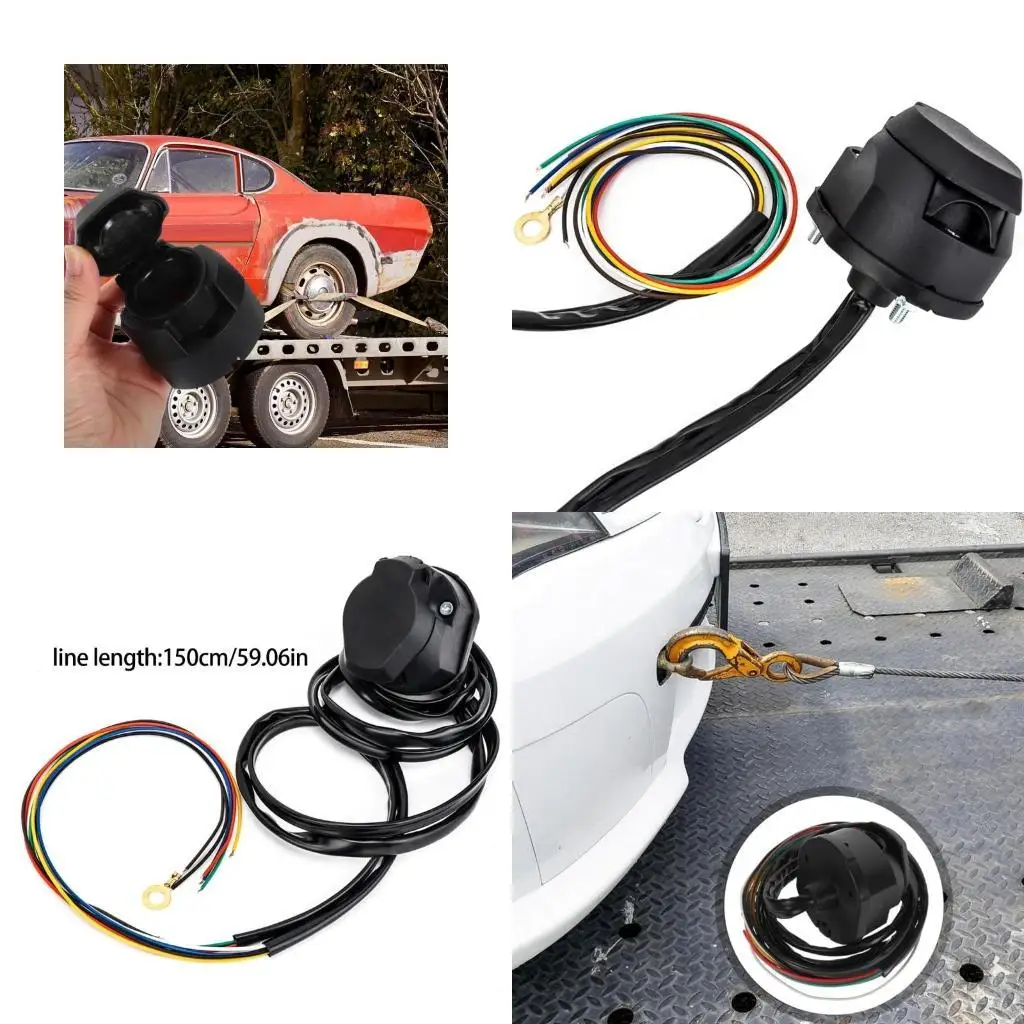 Легкий 7-контактный жгут проводов вилки освещения прицепа для удобного хранения и портативности. Надежное электрическое
Легкий 7-контактный жгут проводов вилки освещения прицепа для удобного хранения и портативности. Надежное электрическое