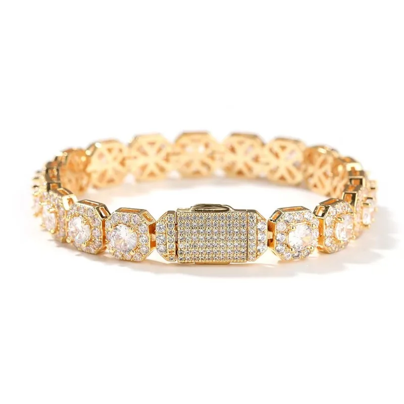 Hip hop style square rock sugar zircon bracelet high-end accessory
Hip hop style square rock sugar zircon bracelet high-end accessory