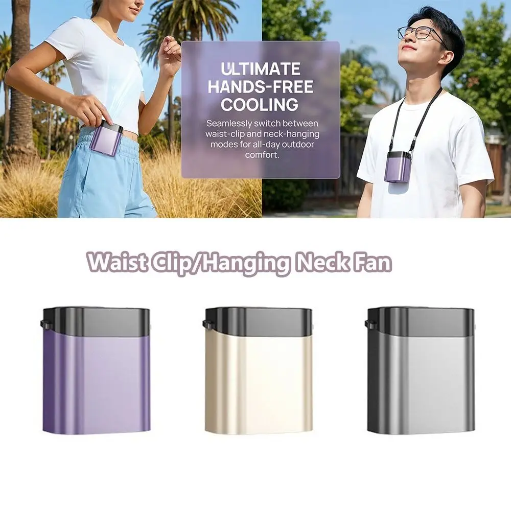 Portable Hand Free Waist Clip Fan Rechargeable Strong Airflow Hanging Neck Fan LED Display High-Speed Mini Electric Fan Working
Portable Hand Free Waist Clip Fan Rechargeable Strong Airflow Hanging Neck Fan LED Display High-Speed Mini Electric Fan Working