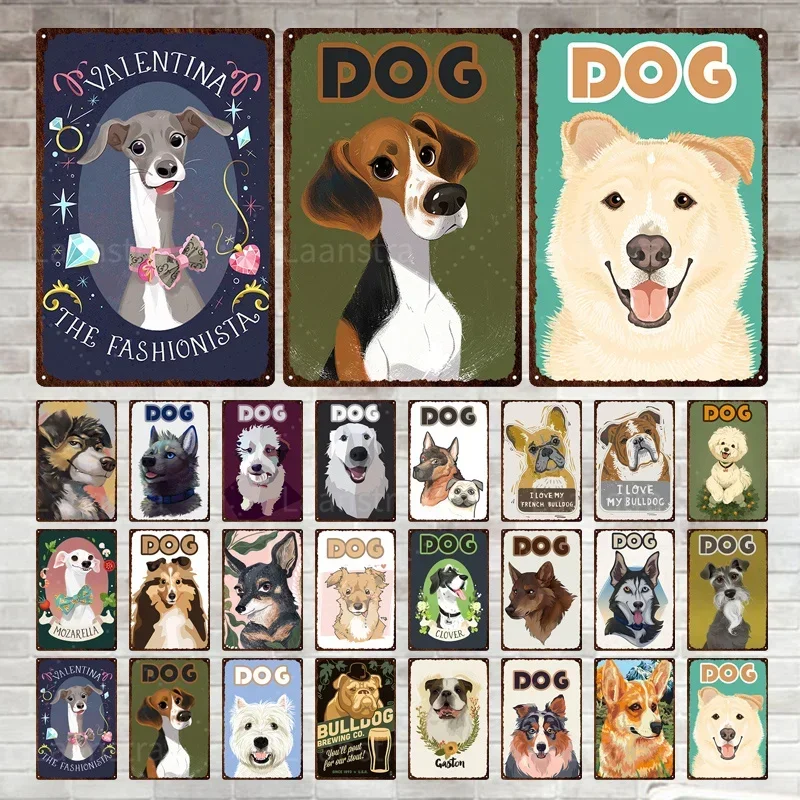 Cartoon Vintage Dogs Metal Plate Animal Wall Decor Tin Signs Posters Shabby Plaque Man Cave Bar Club Decoration Iron Painting
Cartoon Vintage Dogs Metal Plate Animal Wall Decor Tin Signs Posters Shabby Plaque Man Cave Bar Club Decoration Iron Painting