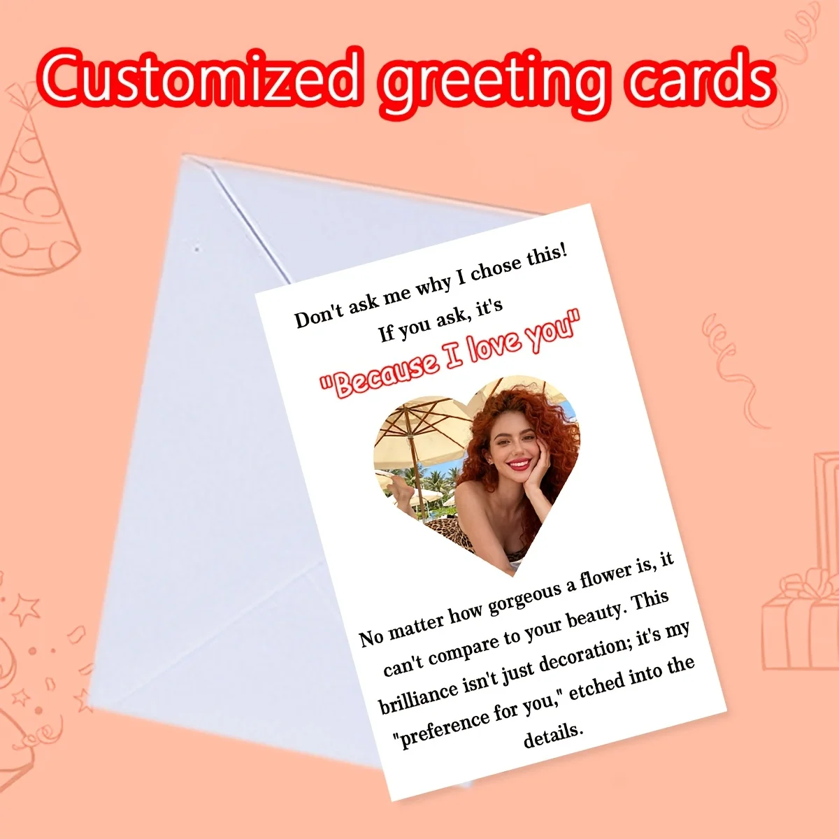 Custom Romantic Photo Greeting Cards Personalized Wedding Anniversary New Year Souvenirs with Custom Photos And Text
Custom Romantic Photo Greeting Cards Personalized Wedding Anniversary New Year Souvenirs with Custom Photos And Text