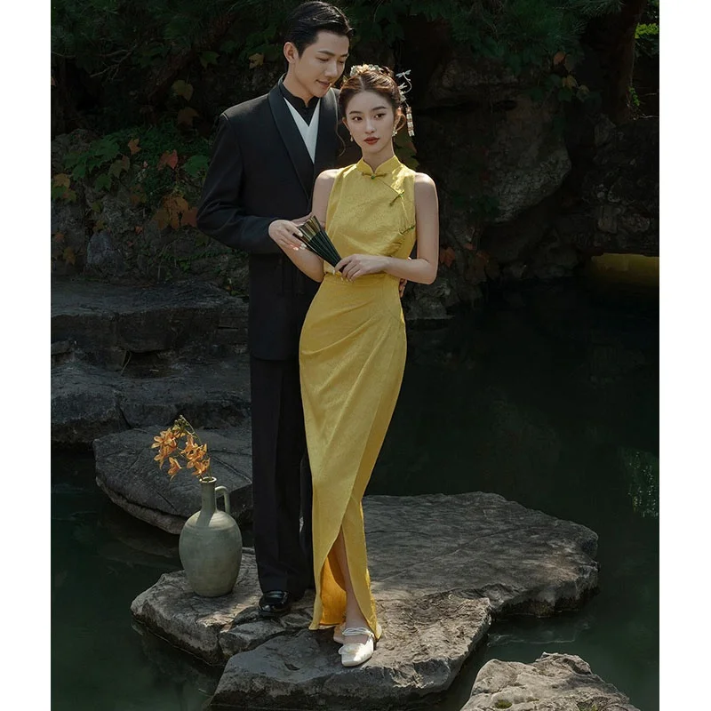 Young Sle Improved Wedding Dr Yellow Summer Long Skirt A-Line Silhouette High Waist No Sve Traditional Chin...
Young Sle Improved Wedding Dr Yellow Summer Long Skirt A-Line Silhouette High Waist No Sve Traditional Chin...