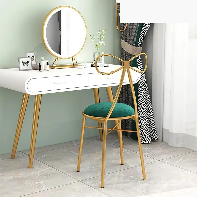 Dressing stool dressing table modern minimalist bow net red backrest manicure table chair bedroom ins Nordic girl
Dressing stool dressing table modern minimalist bow net red backrest manicure table chair bedroom ins Nordic girl