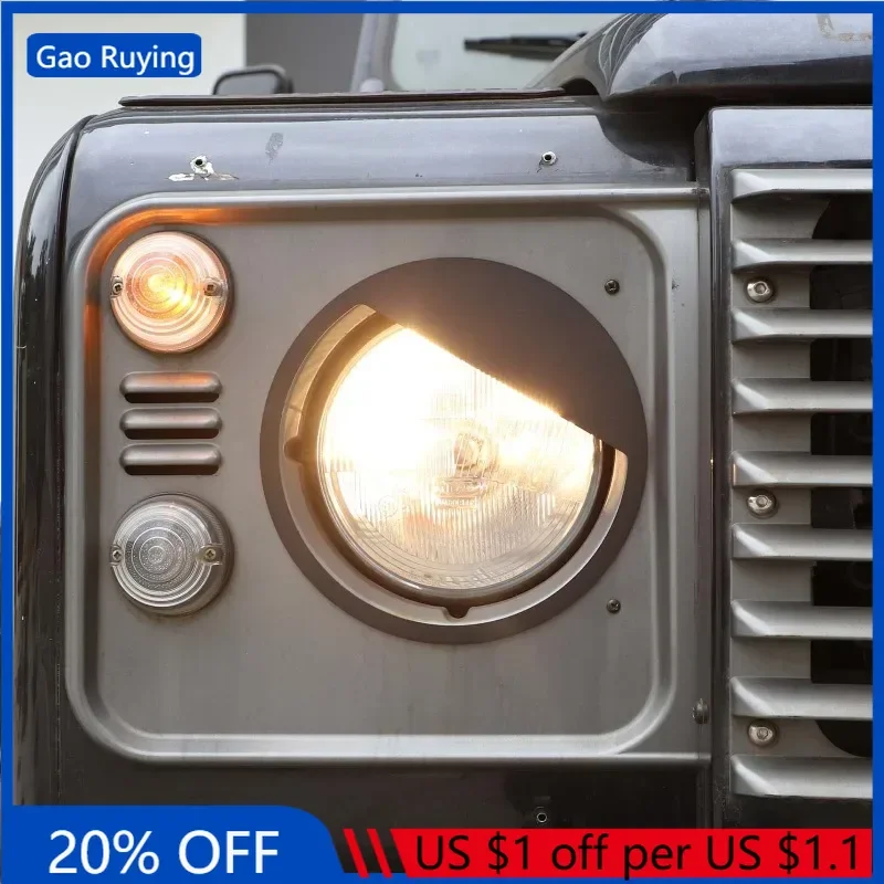 Gao Ruying For Land Rover Defender 2004-2019 Aluminum Alloy Black Car Headlight Angry Eyes Headlight Cover Trim Car Accessories 
Gao Ruying For Land Rover Defender 2004-2019 Aluminum Alloy Black Car Headlight Angry Eyes Headlight Cover Trim Car Accessories