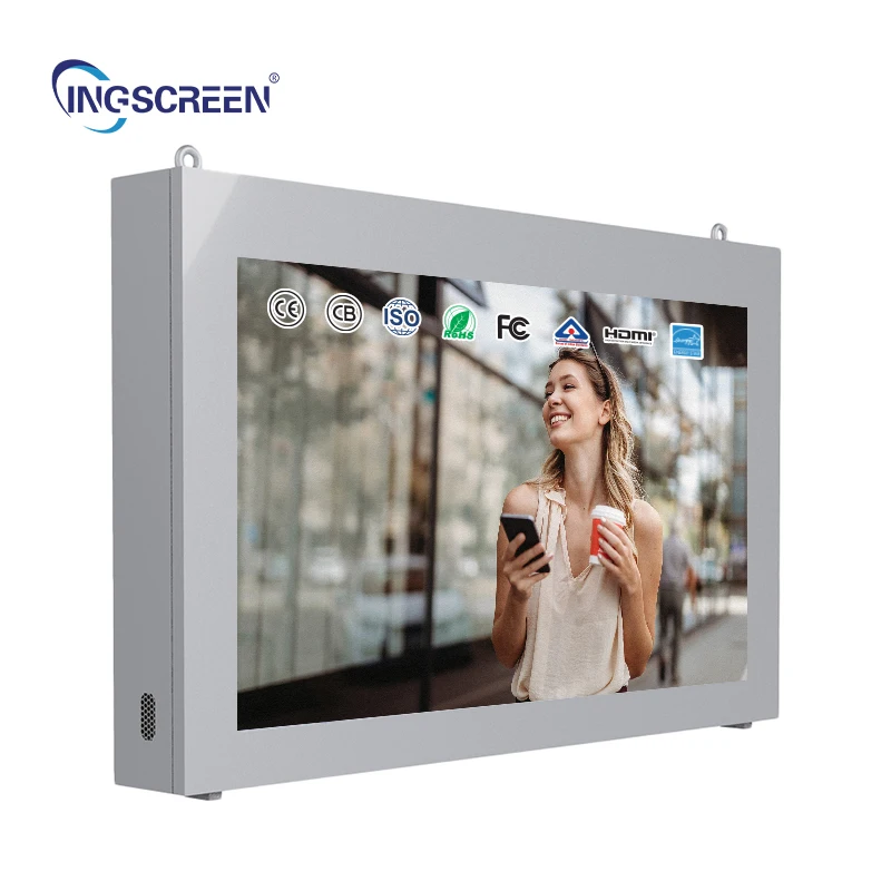 Energy Efficient Outdoor Wall Mount Touch Screen Digital Kiosk with Timer Schedule for Retail Storefront Advertising Player
Energy Efficient Outdoor Wall Mount Touch Screen Digital Kiosk with Timer Schedule for Retail Storefront Advertising Player