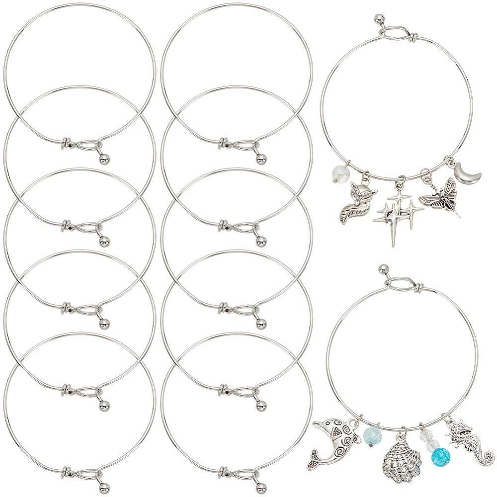 12Pcs 304 Stainless Steel Bangles Stainless Steel Color 0.15cm Inner Diameter: 2-5/8 inch(6.8cm)
12Pcs 304 Stainless Steel Bangles Stainless Steel Color 0.15cm Inner Diameter: 2-5/8 inch(6.8cm)