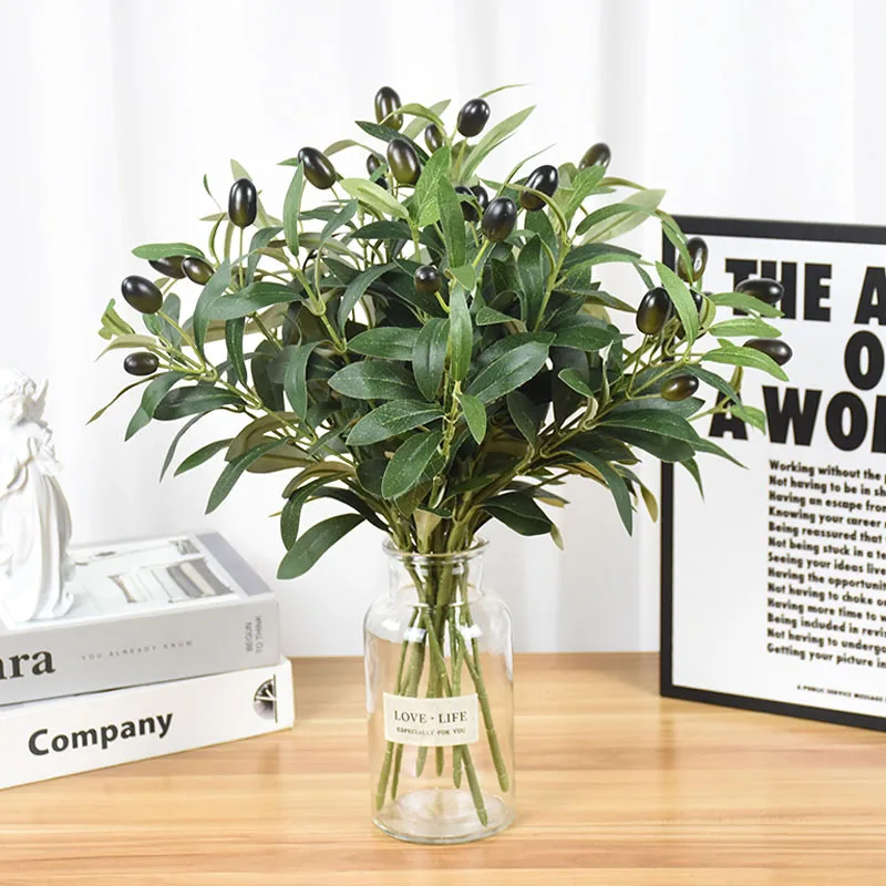 1PC Artificial Olive Tree Branches Olive Fruit Fake Plants Silk Green Leaves Bouquet For Wedding Home Decor Christmas Decoration
1PC Artificial Olive Tree Branches Olive Fruit Fake Plants Silk Green Leaves Bouquet For Wedding Home Decor Christmas Decoration