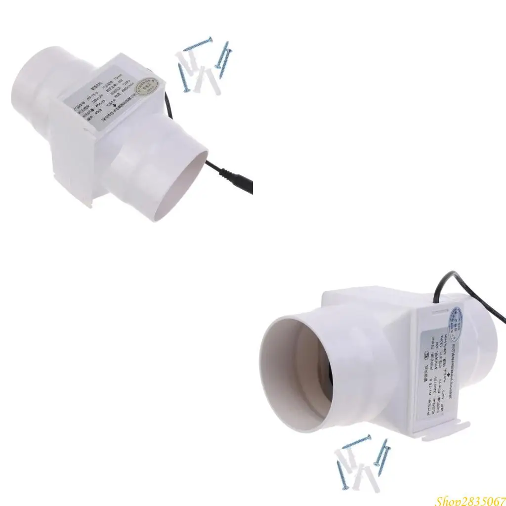 Energy Efficient 3 Inch Inline Duct Fan 12V Quiet Blower Exhaust Ventilation for Best Air Circulations in Tight Space 831F
Energy Efficient 3 Inch Inline Duct Fan 12V Quiet Blower Exhaust Ventilation for Best Air Circulations in Tight Space 831F