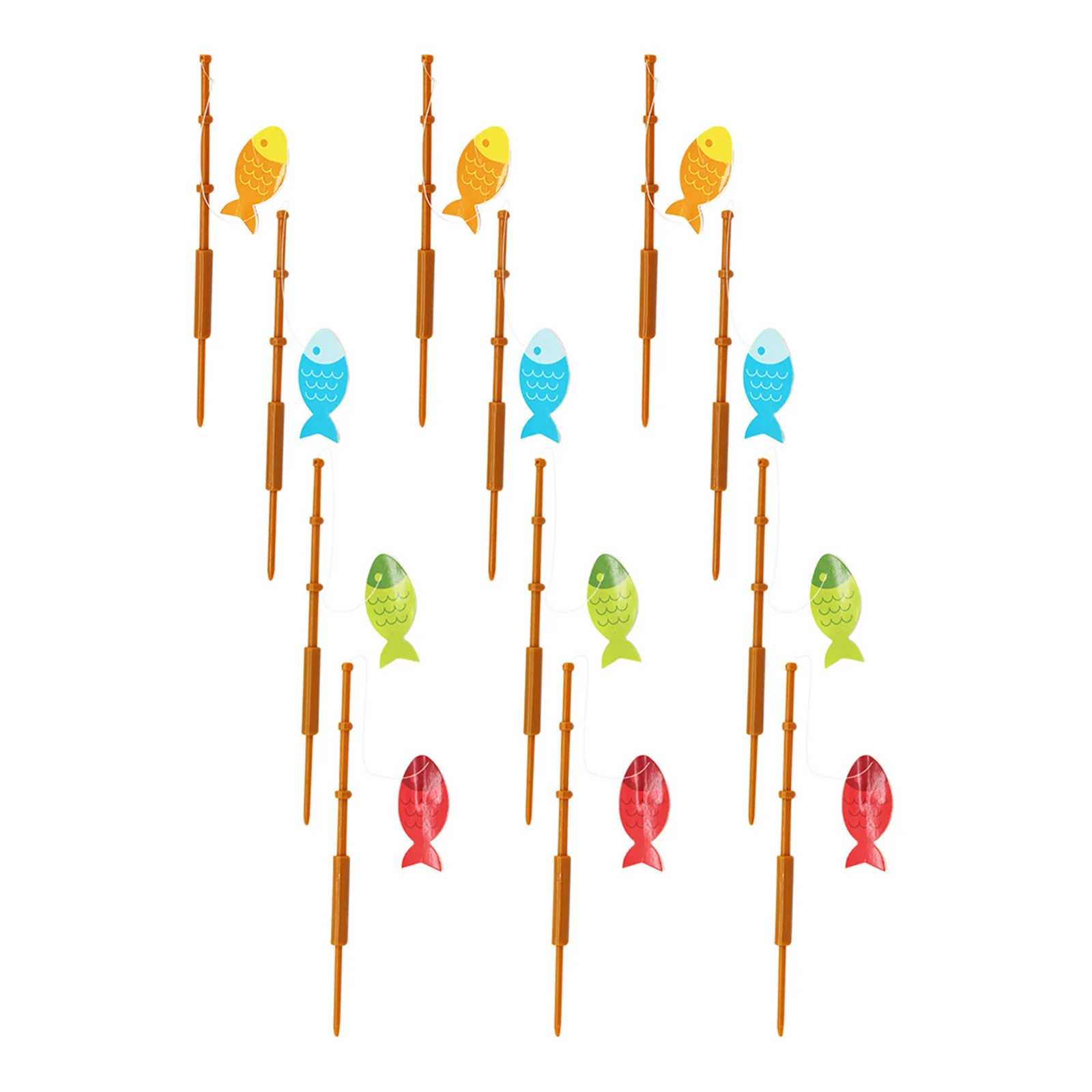 12Pcs Fishing Rod Themed Cake Picks Mini Fishing Pole Cupcake Toppers Bright Colorful Party Decorations Dessert Toppers
12Pcs Fishing Rod Themed Cake Picks Mini Fishing Pole Cupcake Toppers Bright Colorful Party Decorations Dessert Toppers