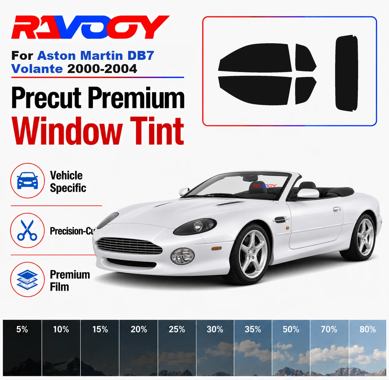 Premium Precut Window Tint Kit Front Rear Windows Rear Windshield For Aston Martin DB7 Volante 2000-2004 Nano Ceramic Film
Premium Precut Window Tint Kit Front Rear Windows Rear Windshield For Aston Martin DB7 Volante 2000-2004 Nano Ceramic Film
