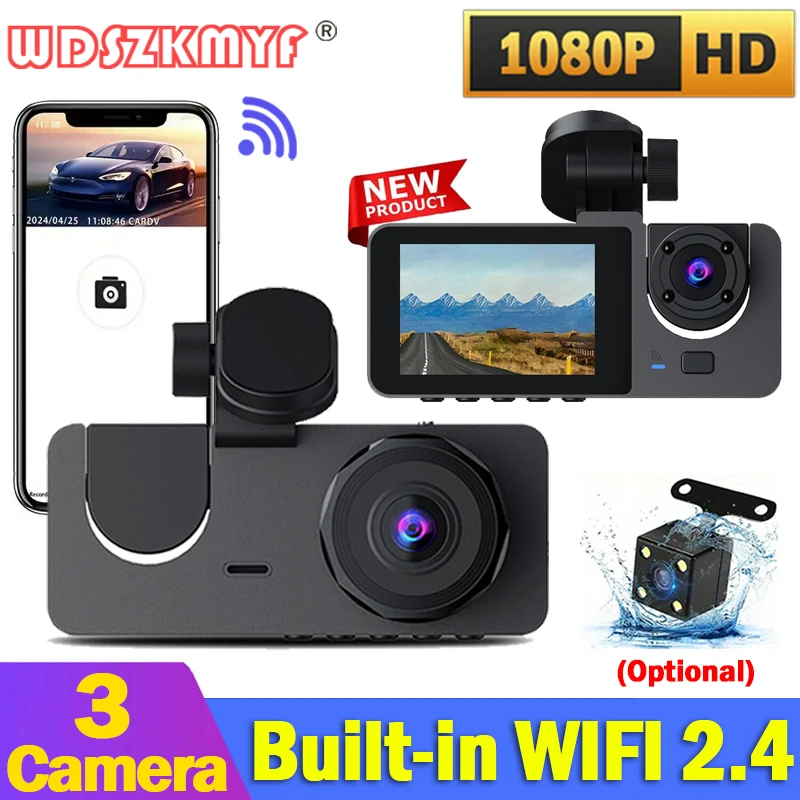 Car Dvr 3 Channel WIFI 1080P Dash Cam for Cars Camera Recorder Rear View Camera for Vehicle Dashcam Black Box Car Accessories
Car Dvr 3 Channel WIFI 1080P Dash Cam for Cars Camera Recorder Rear View Camera for Vehicle Dashcam Black Box Car Accessories