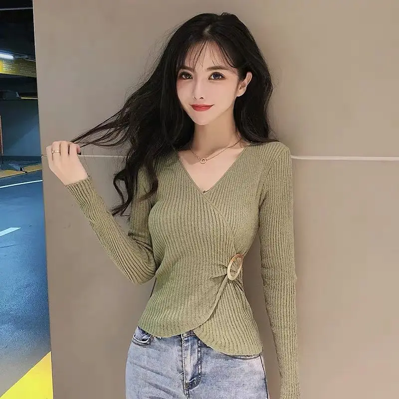 Women V-neck Solid Color Long Sleeve Loose Thin Sweatshirts Ladies Knitted Jumper Pullovers Clothes Slim Knitwear G62
Women V-neck Solid Color Long Sleeve Loose Thin Sweatshirts Ladies Knitted Jumper Pullovers Clothes Slim Knitwear G62