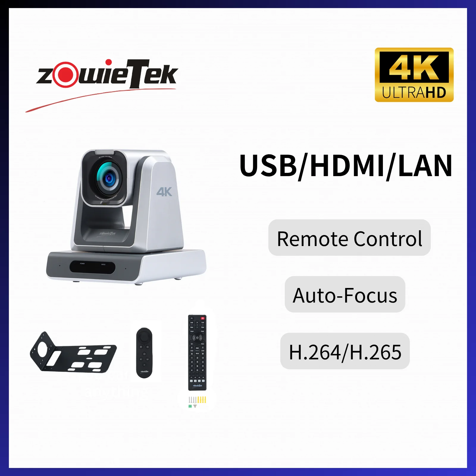 4K30 Ultra HD PTZ Conference Camera,18X Optical Zoom,USB/HDMI/LAN Output,Ergo-Ease Remote Control,Video Event,Meeting Camera
4K30 Ultra HD PTZ Conference Camera,18X Optical Zoom,USB/HDMI/LAN Output,Ergo-Ease Remote Control,Video Event,Meeting Camera
