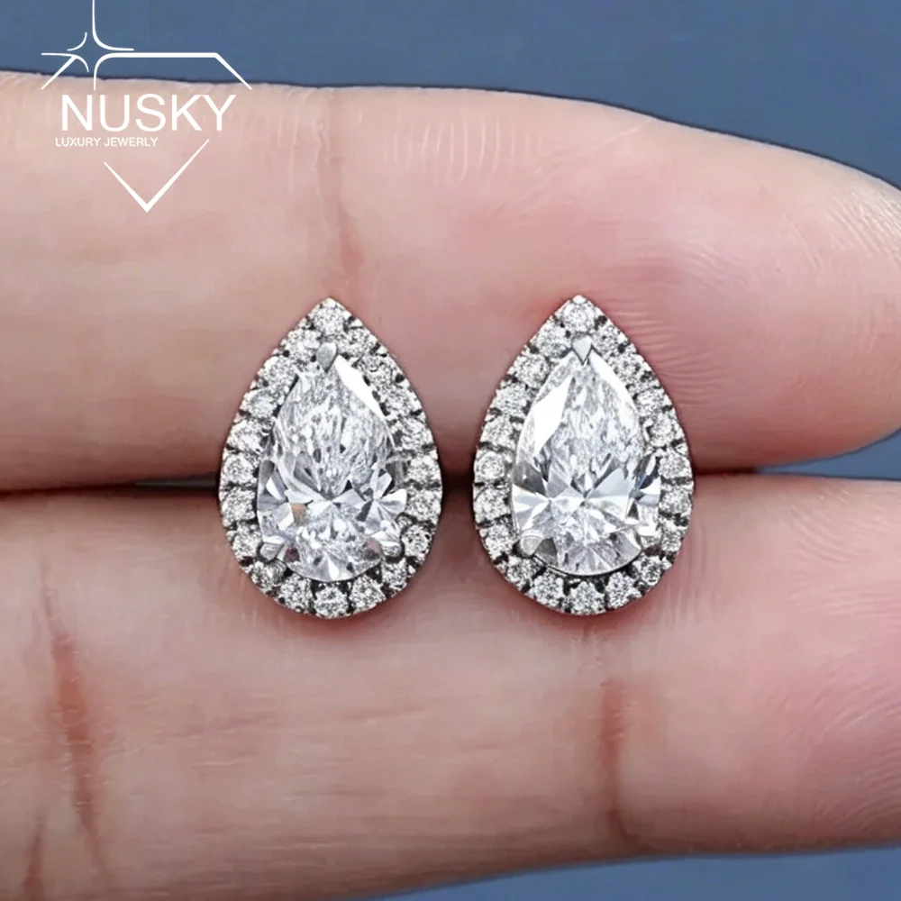 0.5CT 1CT Waterdrop Shape Moissanite Stud Earring for Women Pear Cut Lab Diamond With Certified 925 Sterling Silver Jewelry Gift
0.5CT 1CT Waterdrop Shape Moissanite Stud Earring for Women Pear Cut Lab Diamond With Certified 925 Sterling Silver Jewelry Gift