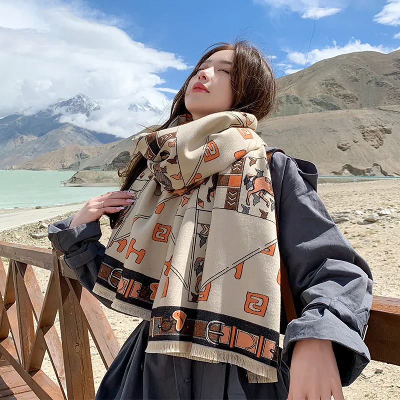 2023 Winter Cashmere Sacrf WomenWraps Female Print Blanket Shawls Thick Warm Lady Pashmina Hijab Stoles Soft Bufanda
2023 Winter Cashmere Sacrf WomenWraps Female Print Blanket Shawls Thick Warm Lady Pashmina Hijab Stoles Soft Bufanda