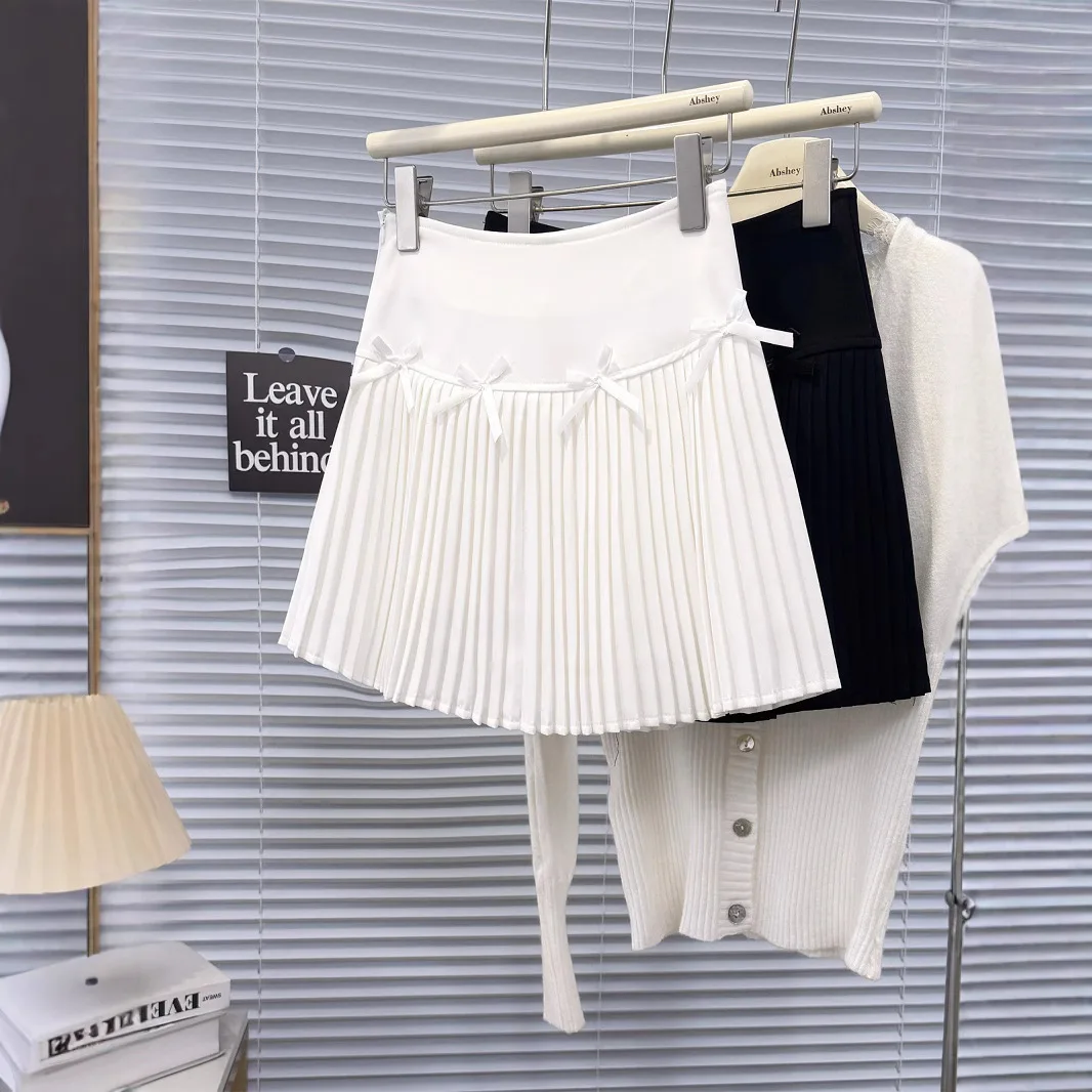 Юбка с бантом 2026, весенняя новая однотонная плиссированная юбка с высокой талией для женщин
Юбка с бантом 2026, весенняя новая однотонная плиссированная юбка с высокой талией для женщин