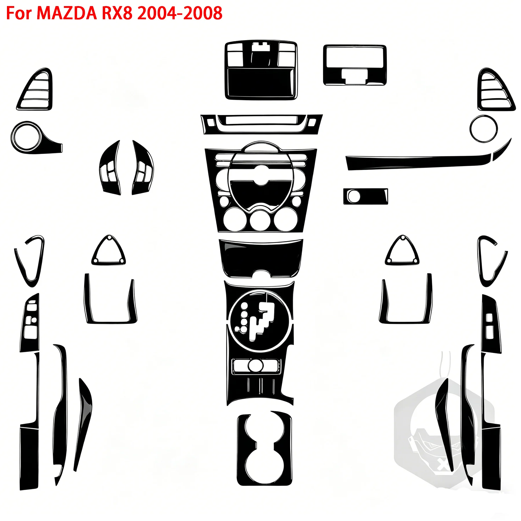 Car Center Console Gear Shift Reading Lights Power Windows Interior Accessories For MAZDA RX8 2004-2008 Piano Black Stickers
Car Center Console Gear Shift Reading Lights Power Windows Interior Accessories For MAZDA RX8 2004-2008 Piano Black Stickers