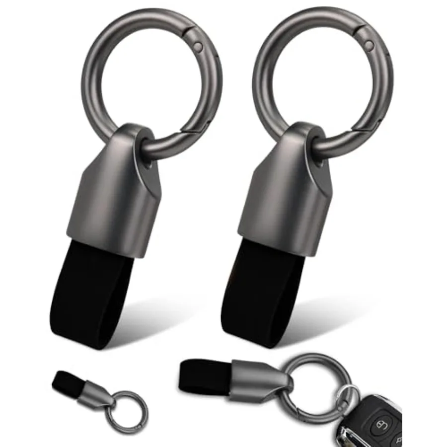2 Pcs Keyring Keychain for Car Key Fob Holder, Zinc Alloy Buckle Small Leather Key Chain, Key Ring Fob Accessory
2 Pcs Keyring Keychain for Car Key Fob Holder, Zinc Alloy Buckle Small Leather Key Chain, Key Ring Fob Accessory
