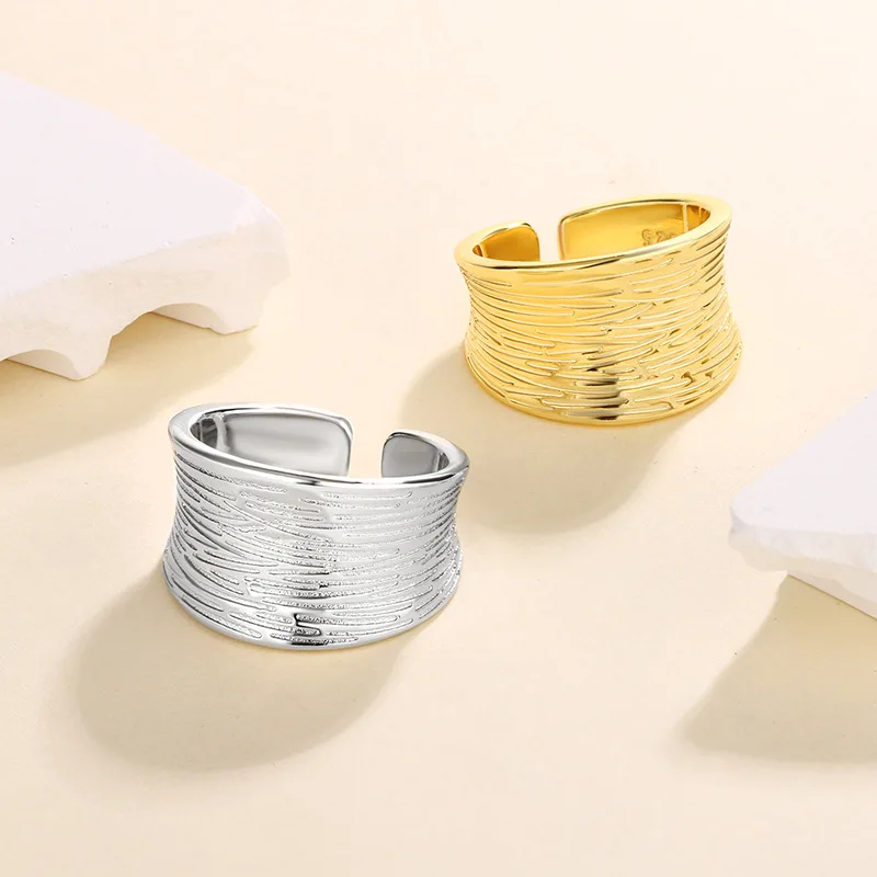 925 Sterling Silver Wide Line Adjustable Rings For Women Engagement Luxury Jewelry Wholesale Accessories Jewellery
925 Sterling Silver Wide Line Adjustable Rings For Women Engagement Luxury Jewelry Wholesale Accessories Jewellery