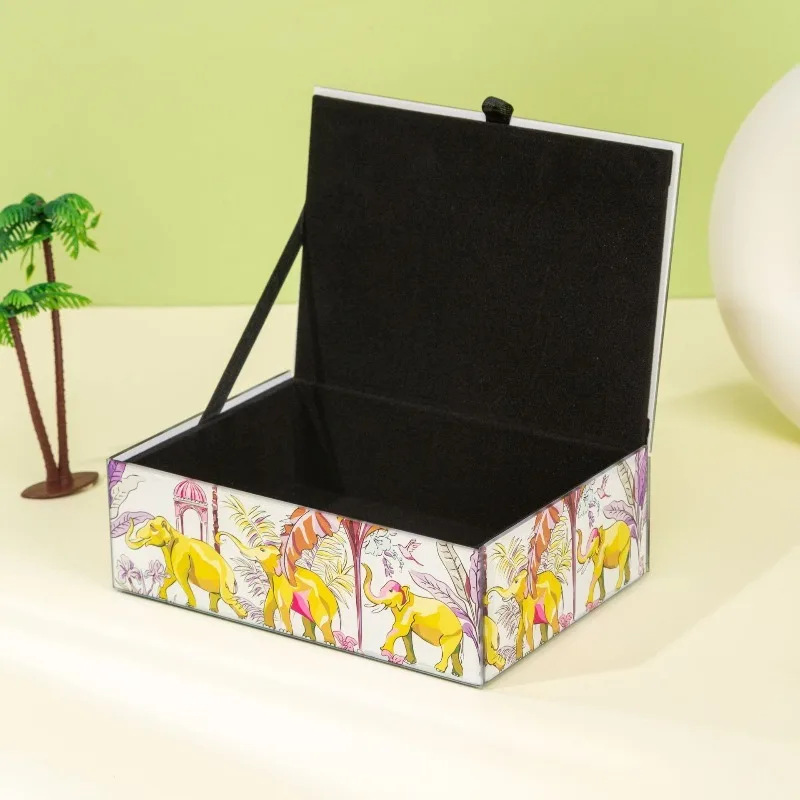 Painted Glass Jewelry Box Luxury Travelling Jewelry Storage Box Earrings Necklace Organizer Case Portable Trinket Containers
Painted Glass Jewelry Box Luxury Travelling Jewelry Storage Box Earrings Necklace Organizer Case Portable Trinket Containers