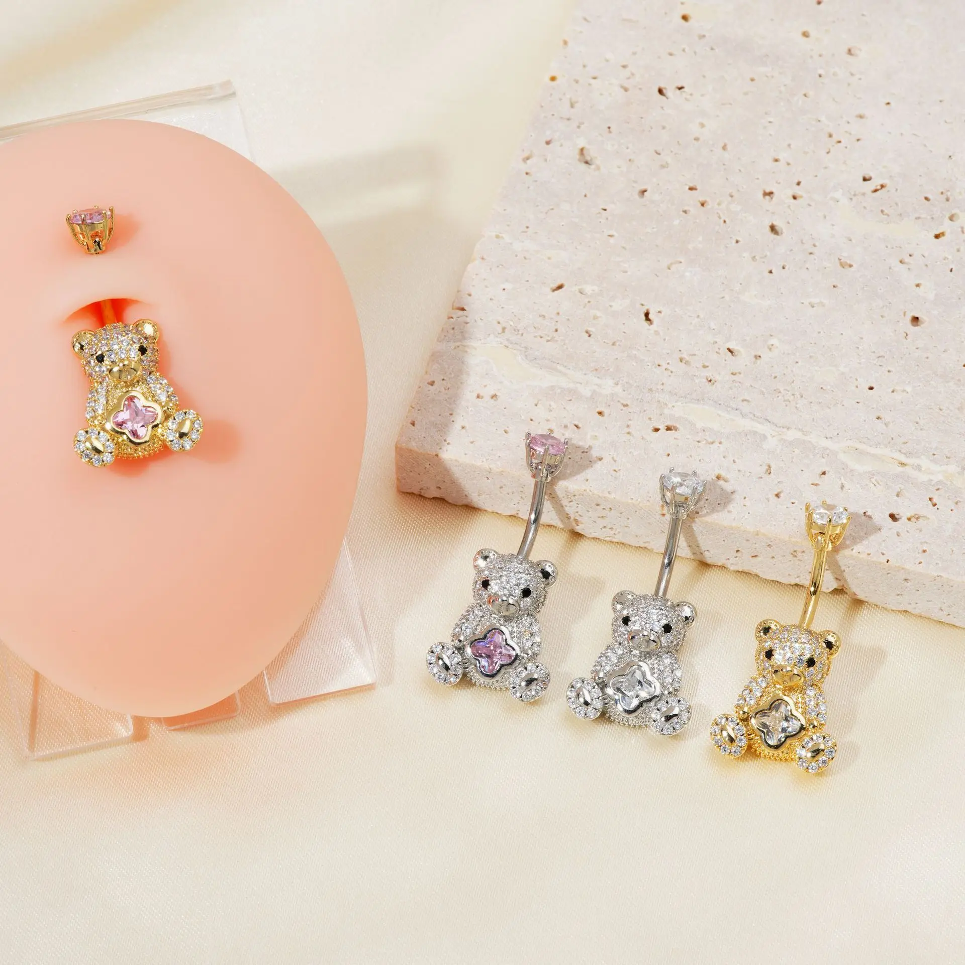 New Cute Sweet Bear Belly Button Ring Navel Stud Animal Series Simple INS Versatile Jewelry
New Cute Sweet Bear Belly Button Ring Navel Stud Animal Series Simple INS Versatile Jewelry