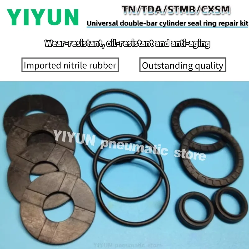 TN/TDA/STMB/CXSM Универсальный комплект для ремонта двухштокового цилиндра, уплотнительное кольцо TN-10,12,16,20,25,32,40, пневматические компоненты YIYUN, 5 шт.
TN/TDA/STMB/CXSM Универсальный комплект для ремонта двухштокового цилиндра, уплотнительное кольцо TN-10,12,16,20,25,32,40, пневматические компоненты YIYUN, 5 шт.
