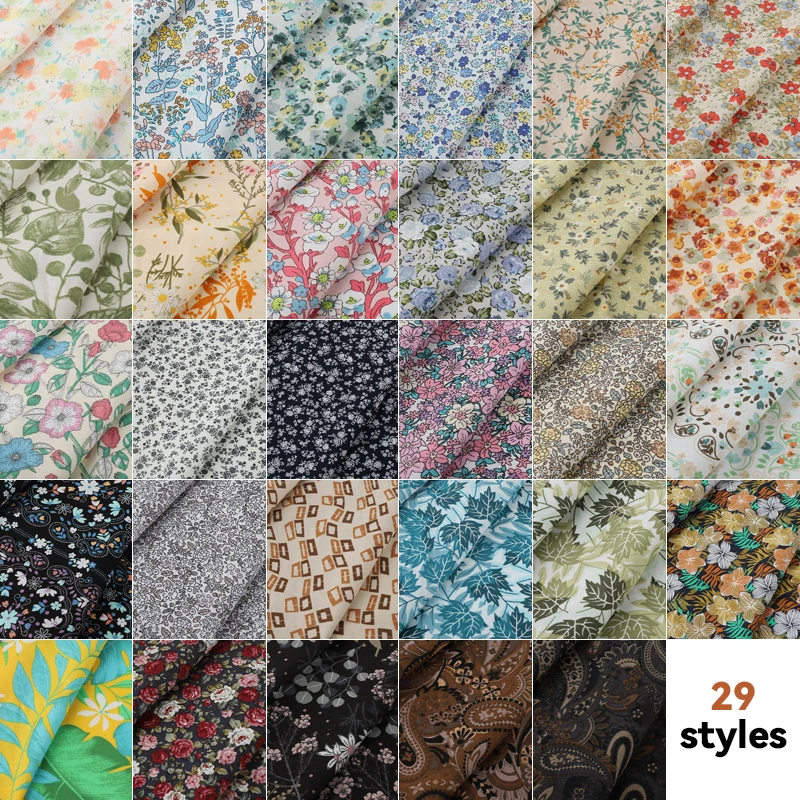Pure Cotton Floral Poplin Fabric Soft Fine By The Meter For Summer Shirt Material Baby Pajamas Dresses Handmade DIY Sewing Cloth
Pure Cotton Floral Poplin Fabric Soft Fine By The Meter For Summer Shirt Material Baby Pajamas Dresses Handmade DIY Sewing Cloth