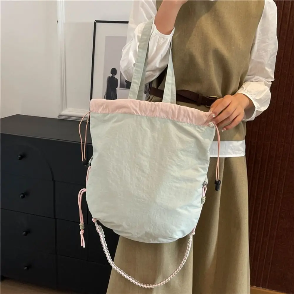 Korean Style Drawstring Tote Bag Lightweight Waterproof Large Capacity Tote Bag Nylon Casual Women Shoulder Bag Ladies/Girls
Korean Style Drawstring Tote Bag Lightweight Waterproof Large Capacity Tote Bag Nylon Casual Women Shoulder Bag Ladies/Girls