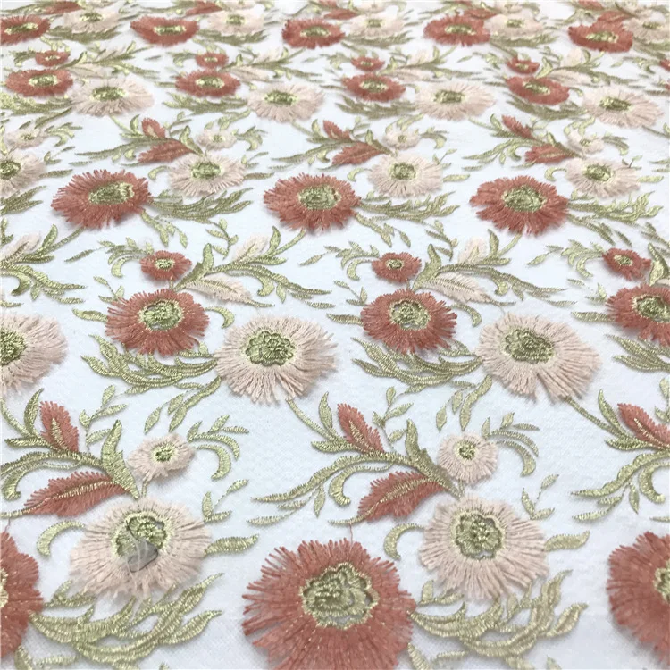 French high-quality 3D three-dimensional floating flower mesh lace fabric, African fashion clothing embroidery and sewing fabric
French high-quality 3D three-dimensional floating flower mesh lace fabric, African fashion clothing embroidery and sewing fabric