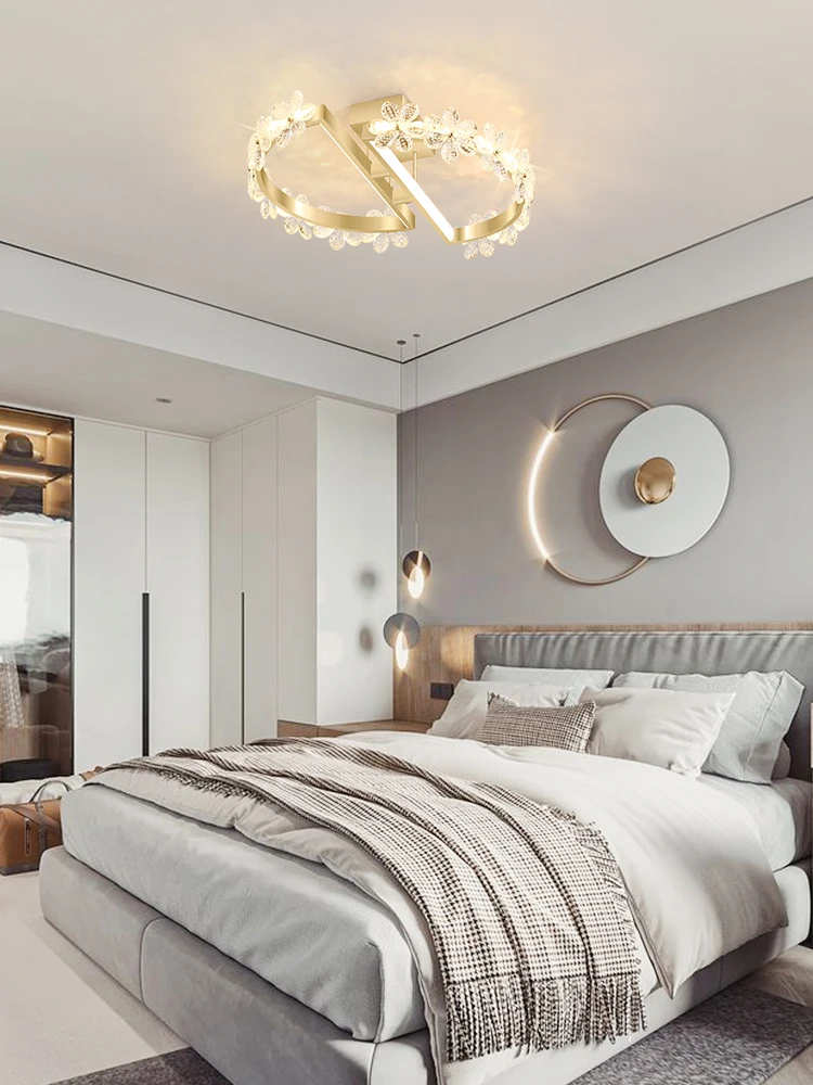 Postmodern Bedroom Ceiling Lamp Creative Personality Simple Study Lamp Light Luxury Round Warm Romantic LED Crystal Room Lamp
Postmodern Bedroom Ceiling Lamp Creative Personality Simple Study Lamp Light Luxury Round Warm Romantic LED Crystal Room Lamp