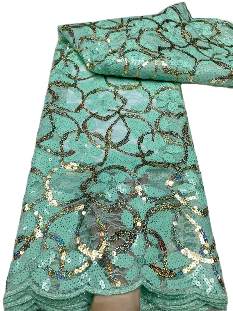 New Arrival African High Quality Lace Fabric 2023 French Net Sequins Fabric Sewing Embroidered Lace In Tulle Nigeria Fabric
New Arrival African High Quality Lace Fabric 2023 French Net Sequins Fabric Sewing Embroidered Lace In Tulle Nigeria Fabric