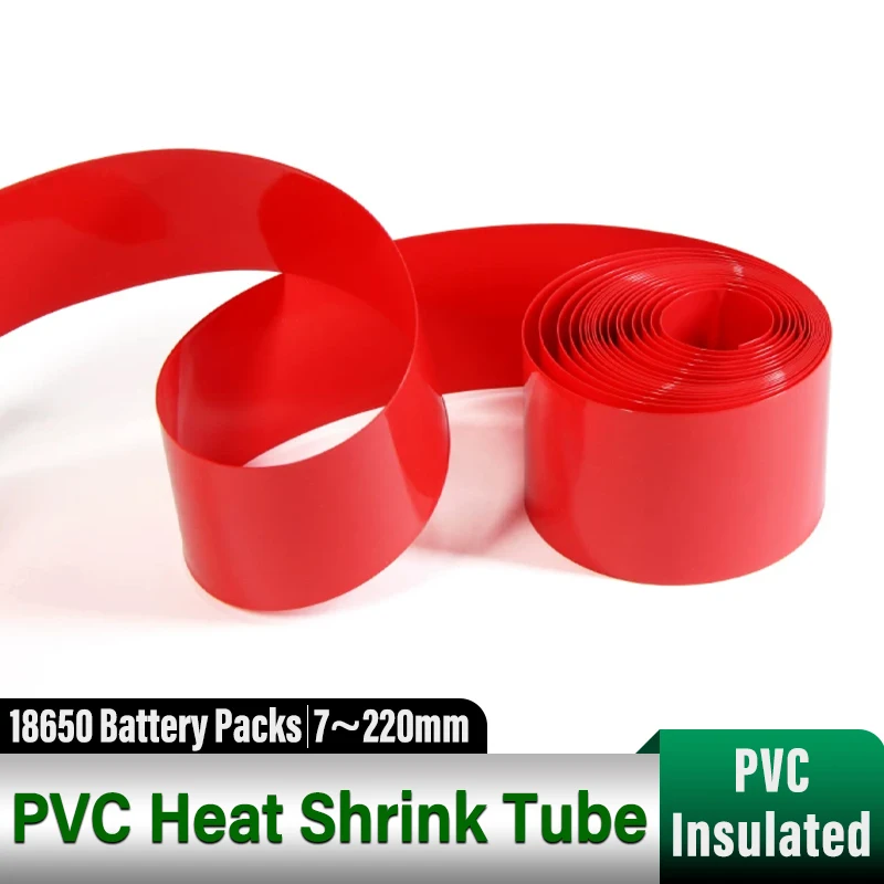 1/3/5M Red 18650 PVC Heat Shrink Tube 7mm~220mm Precut PVC Shrinkable Tubing Insulated Lithium Battery Wrap Film Protection
1/3/5M Red 18650 PVC Heat Shrink Tube 7mm~220mm Precut PVC Shrinkable Tubing Insulated Lithium Battery Wrap Film Protection