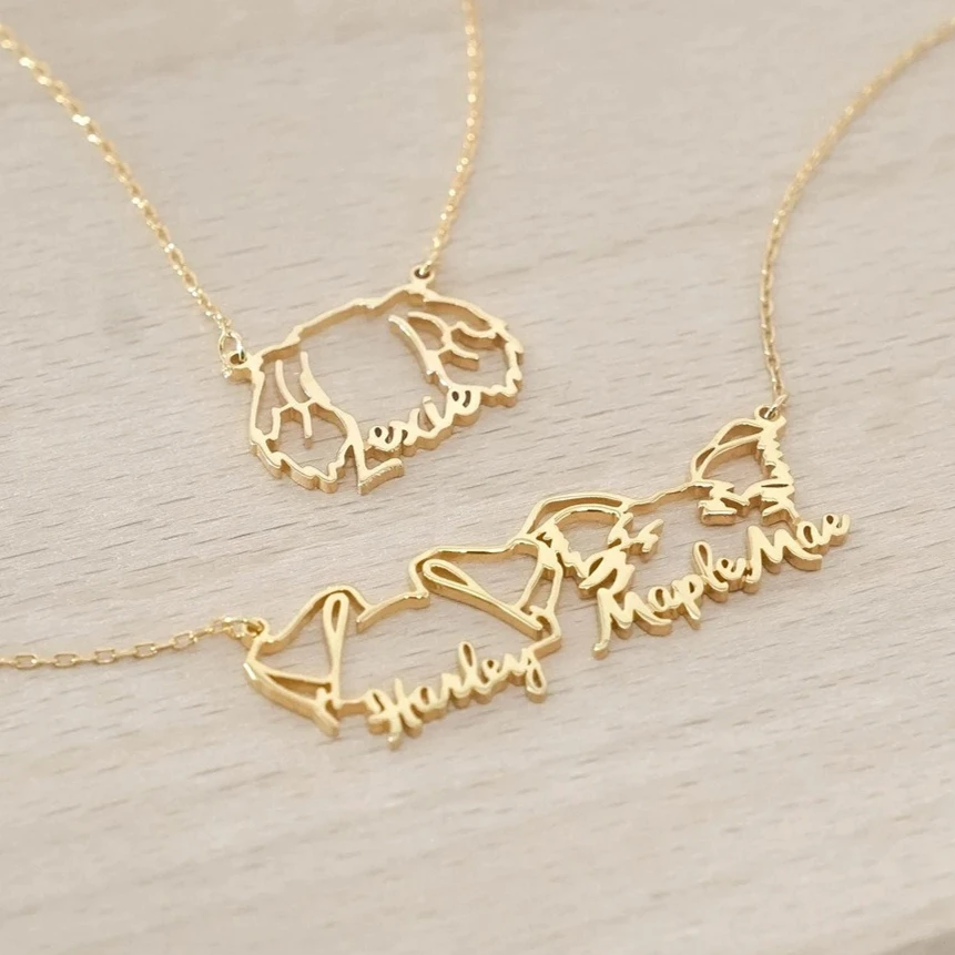 New Fashion Cat and Dog Hollow Necklace DIY Stainless Steel Name Pendant Commemorative Pet Personalized Jewelry for Women Girls
New Fashion Cat and Dog Hollow Necklace DIY Stainless Steel Name Pendant Commemorative Pet Personalized Jewelry for Women Girls