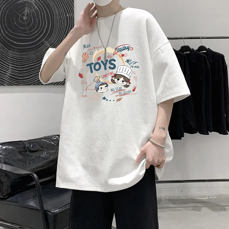 Men's Cotton T-shirts White Mens Oversized T Shirt Anime Print Summer Casual Wear 5XL Tee Shirts Big Size Male Clothes
Men's Cotton T-shirts White Mens Oversized T Shirt Anime Print Summer Casual Wear 5XL Tee Shirts Big Size Male Clothes