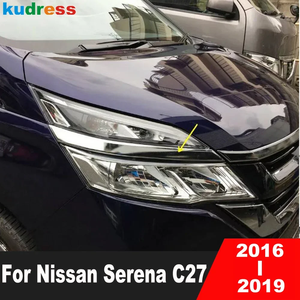 Накладка на переднюю фару для бровей для Nissan Serena C27 2016 2017 2018 2019, хромированные автомобильные аксессуары, полоса для век фар
Накладка на переднюю фару для бровей для Nissan Serena C27 2016 2017 2018 2019, хромированные автомобильные аксессуары, полоса для век фар