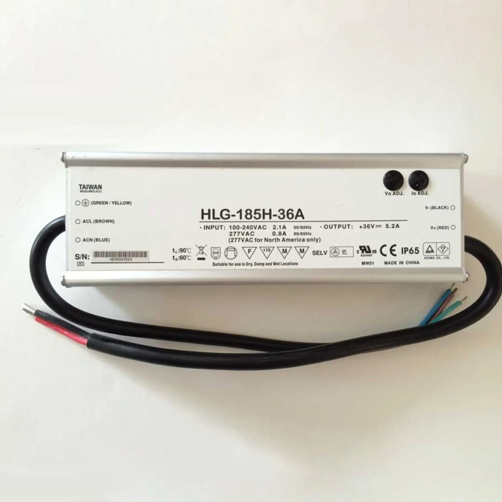 Waterproof Power Supply 185W 36V5.2A LED Street lamp PSY HLG-185H-36A
Waterproof Power Supply 185W 36V5.2A LED Street lamp PSY HLG-185H-36A